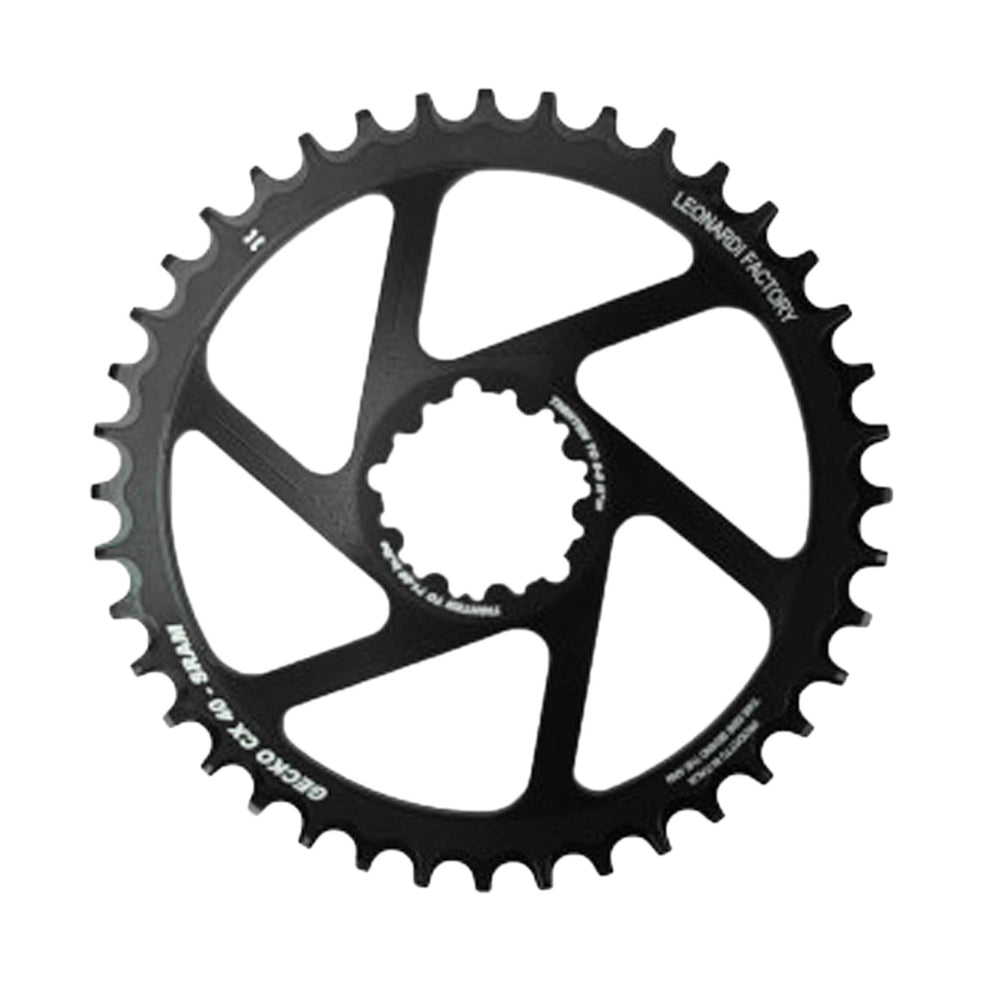 Leonardi Gecko Gravel Compatible with GXP Direct Mount Ring, 42t - Black