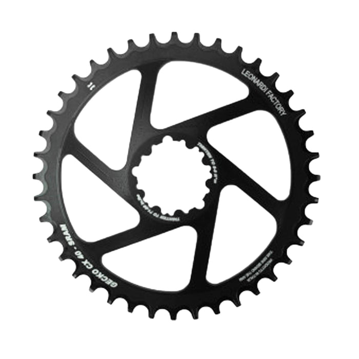 Leonardi Gecko Gravel Compatible with GXP Direct Mount Ring, 42t - Black