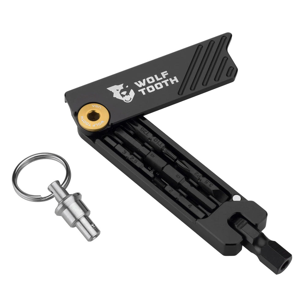 Wolf Tooth Components 6-Bit Hex Wrench Multi-Tool w/ Key Ring - Gold