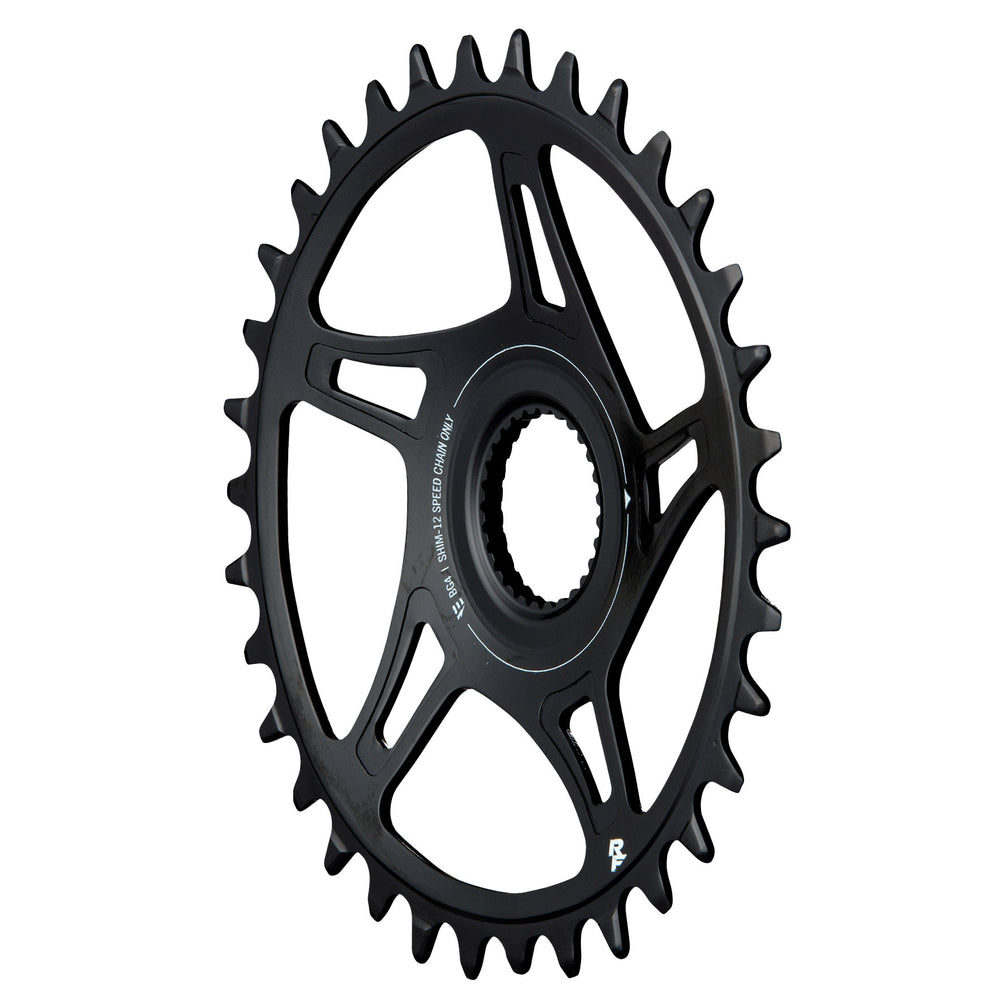 Race Face Bosch G4 Direct Mount Hyperglide+ eMTB Chainring (55mm Chainline) - 36t, Steel, Requires Compatible with Shimano 12-speed HG+ Chain, Black