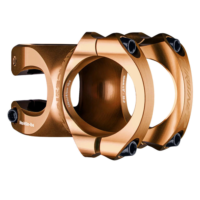 Race Face Turbine R 35 Stem - 32mm, 35mm Clamp, +/-0, 1 1/8", Gold