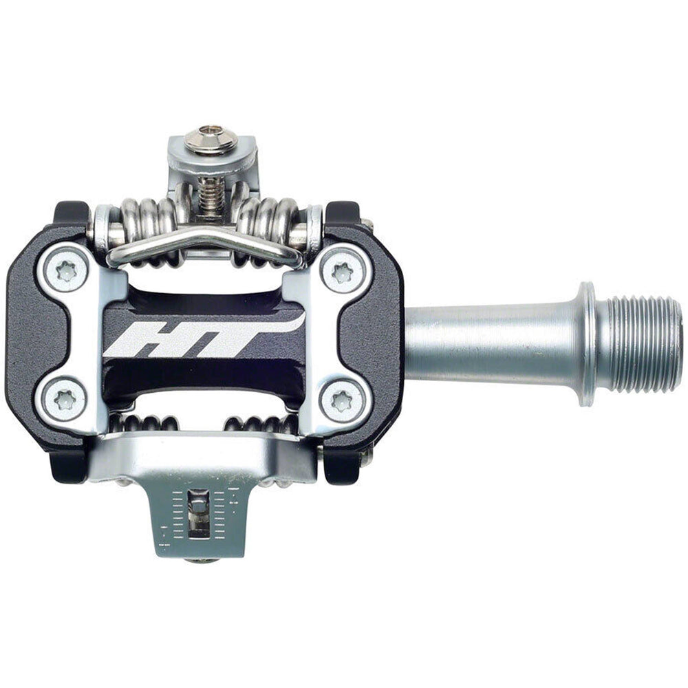 HT Pedals M2 Clipless Pedals, CrMo - Black/Silver