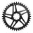 Wolf Tooth Components 8-Bolt Road/Gravel Chainring (Flat Top), 44T - Blk