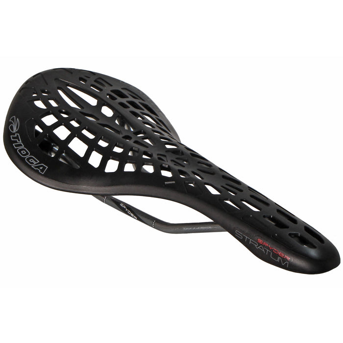 Tioga Spyder Stratum Saddle, CrMo Rail - Blk