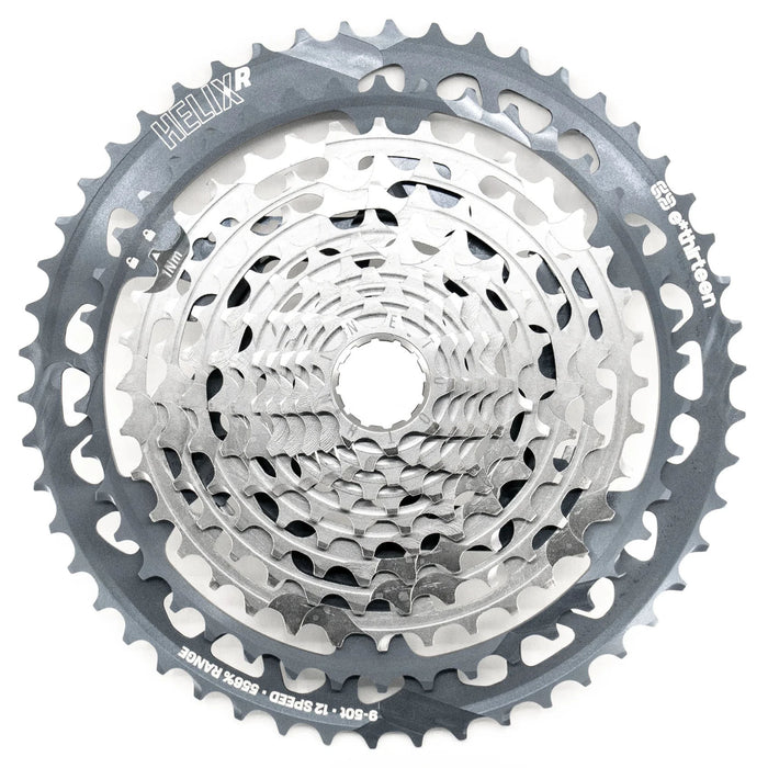 E*thirteen Helix Race 12sp Cassette, 9-50t - Nickel Gray