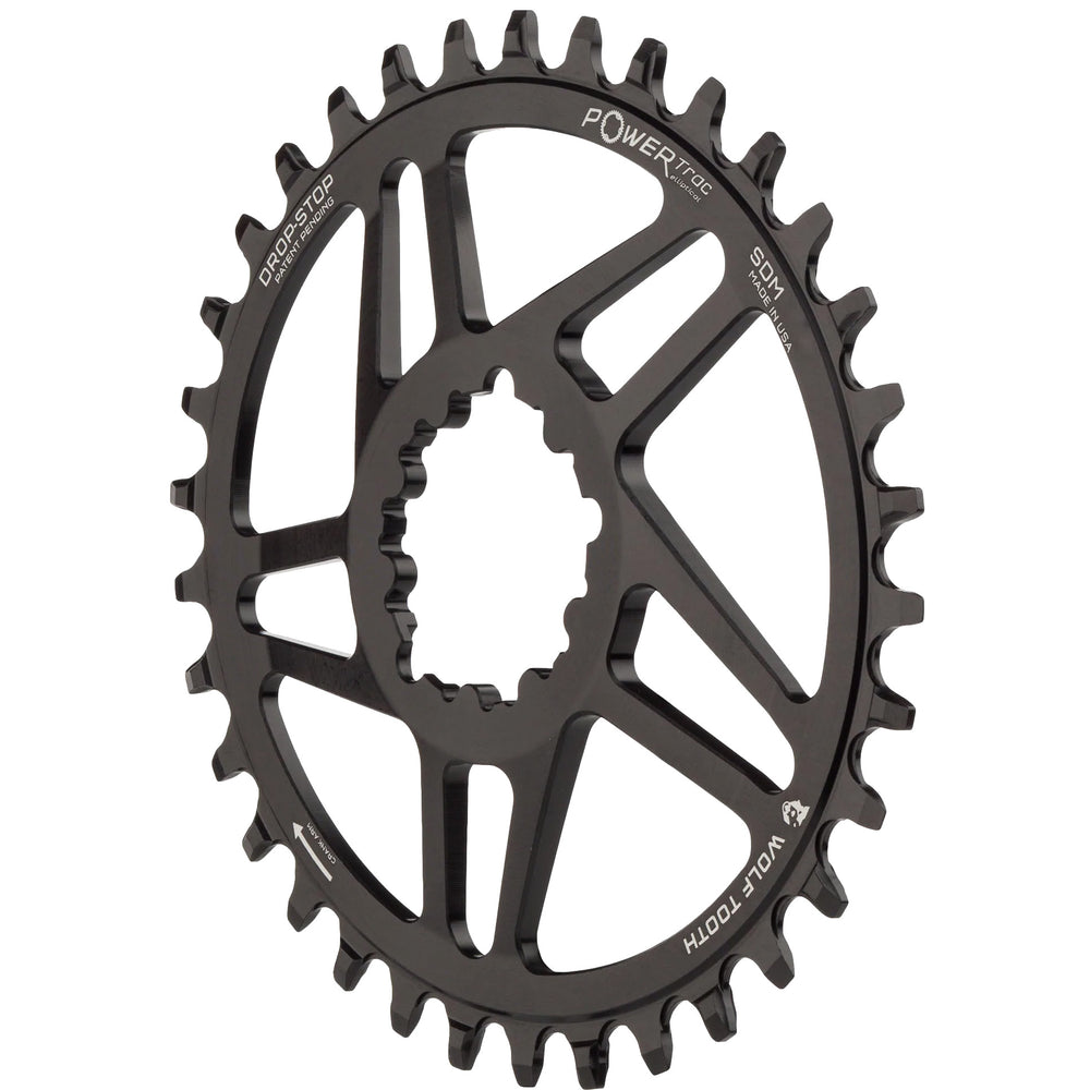 Wolf Tooth Components Elliptical SRAM 3-Bolt DM Boost HG+ Chainring, 30T - B