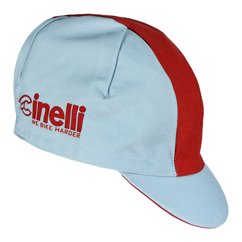 Cinelli Cycling Cap,We Bike Harder, Brown Line