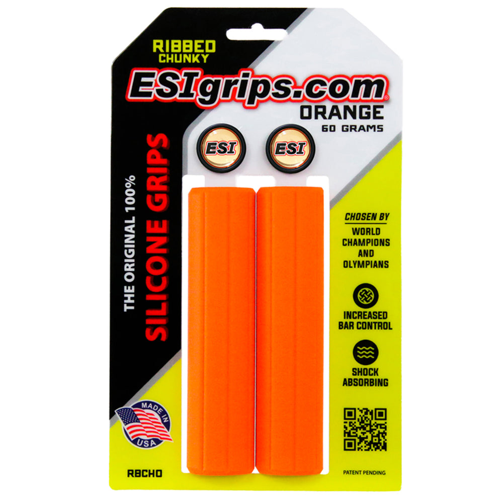 ESI grips MTB Ribbed Chunky Silicone Grips, Orange