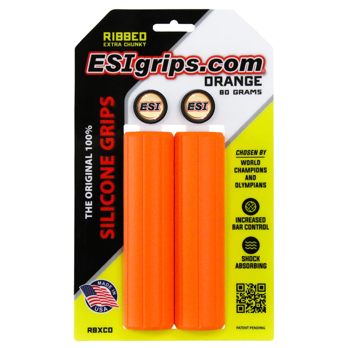 ESI grips MTB Ribbed Extra Chunky Silicone Grips, Orange