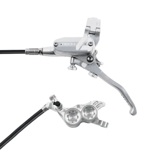 Hope Tech 4 V4 Disc Brake, Left/Front - 74mm Silver/Silver
