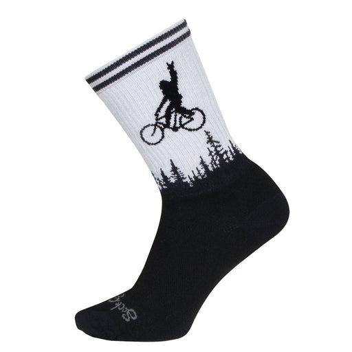 Sockguy Squatchit Socks, 9-13, Black/White