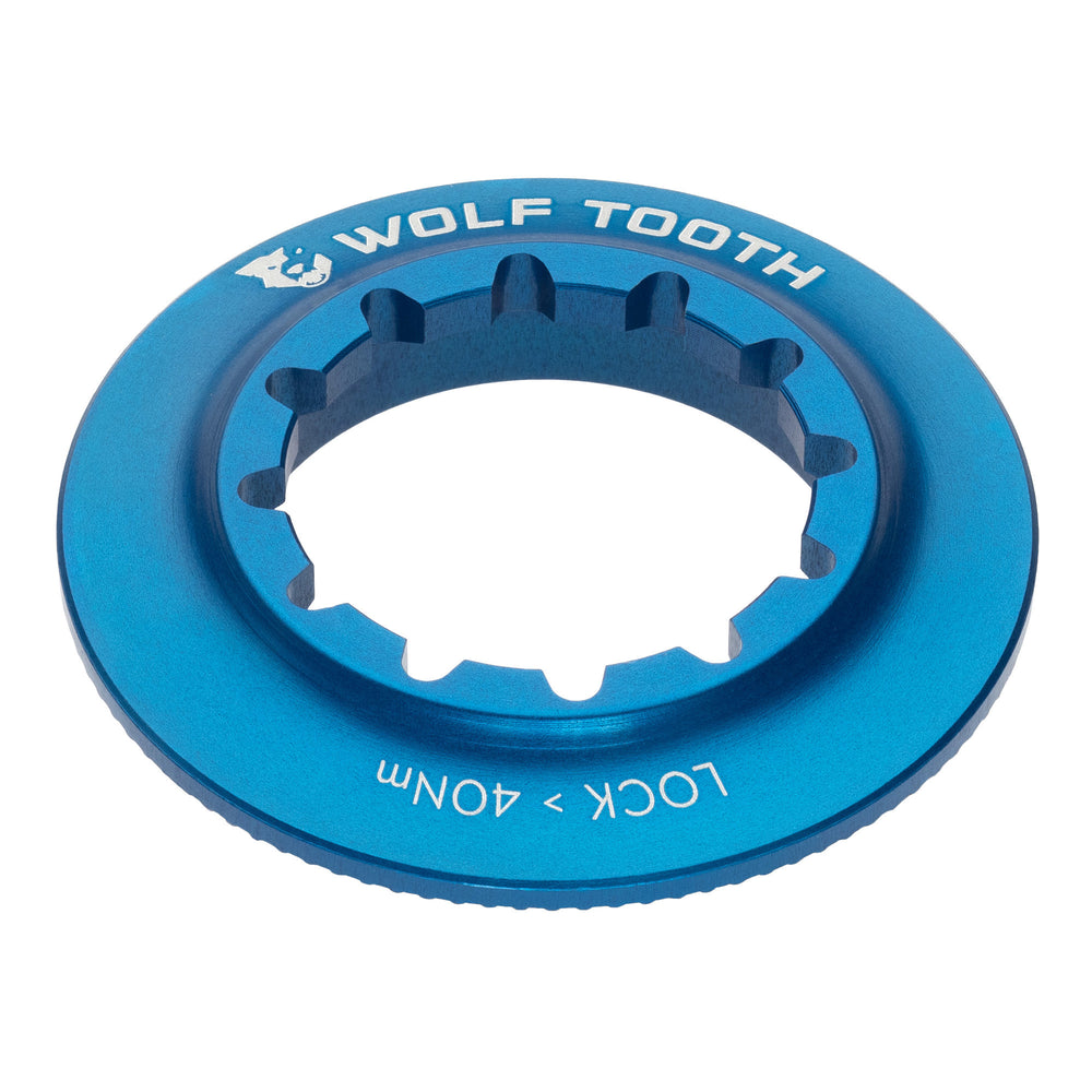 Wolf Tooth Components Center Lock Rotor Lockring, Internal Spline, Blue