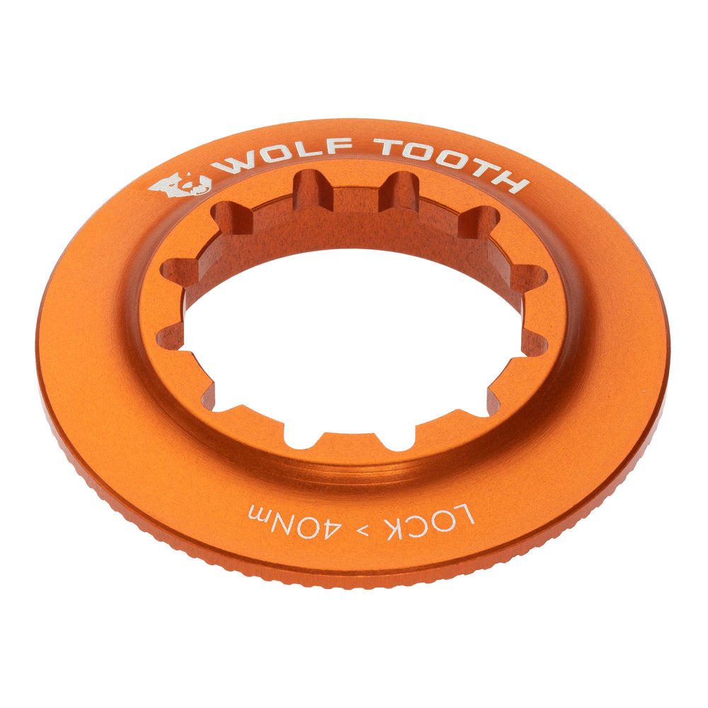 Wolf Tooth Components Center Lock Rotor Lockring, Internal Spline, Orange
