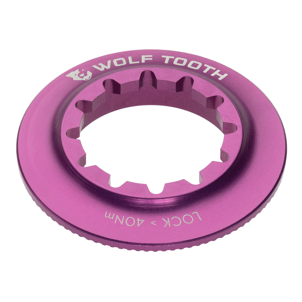 Wolf Tooth Components Center Lock Rotor Lockring, Internal Spline, Purple