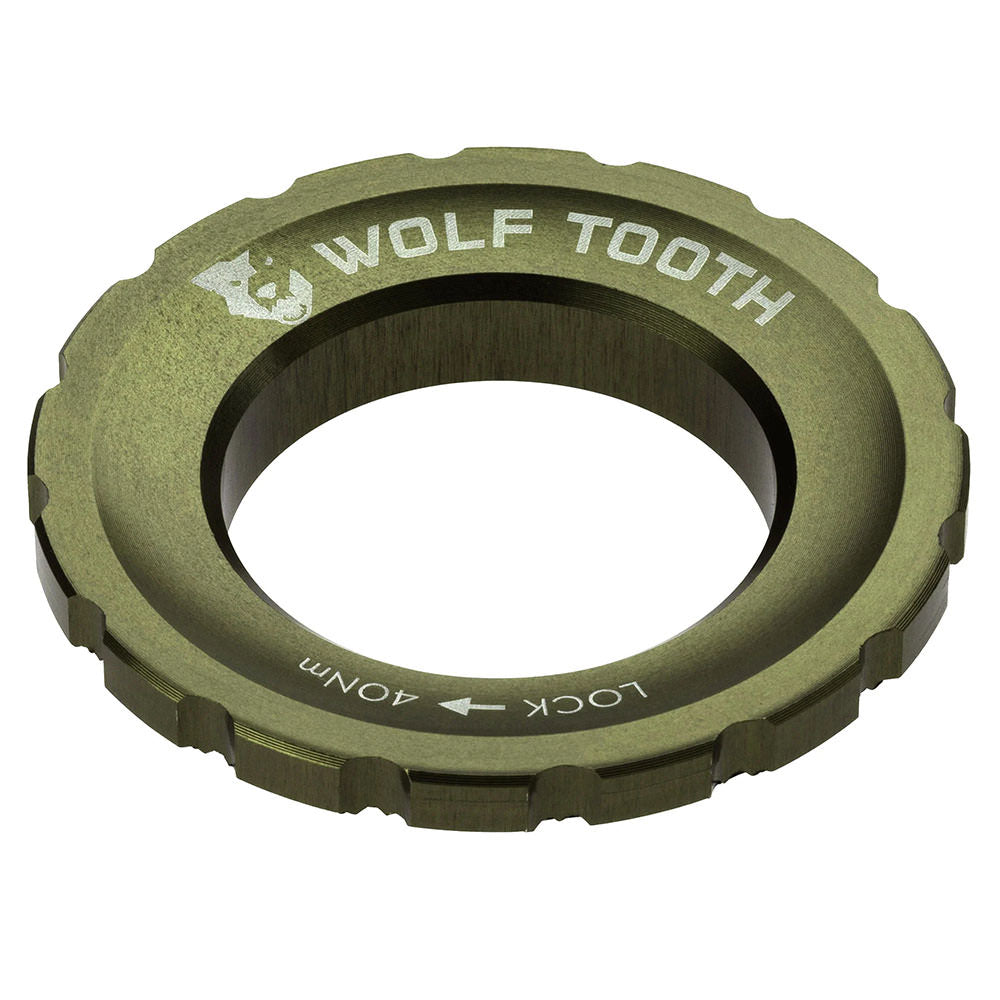 Wolf Tooth Components Centerlock Rotor Lockring, Olive