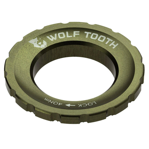 Wolf Tooth Components Centerlock Rotor Lockring, Olive