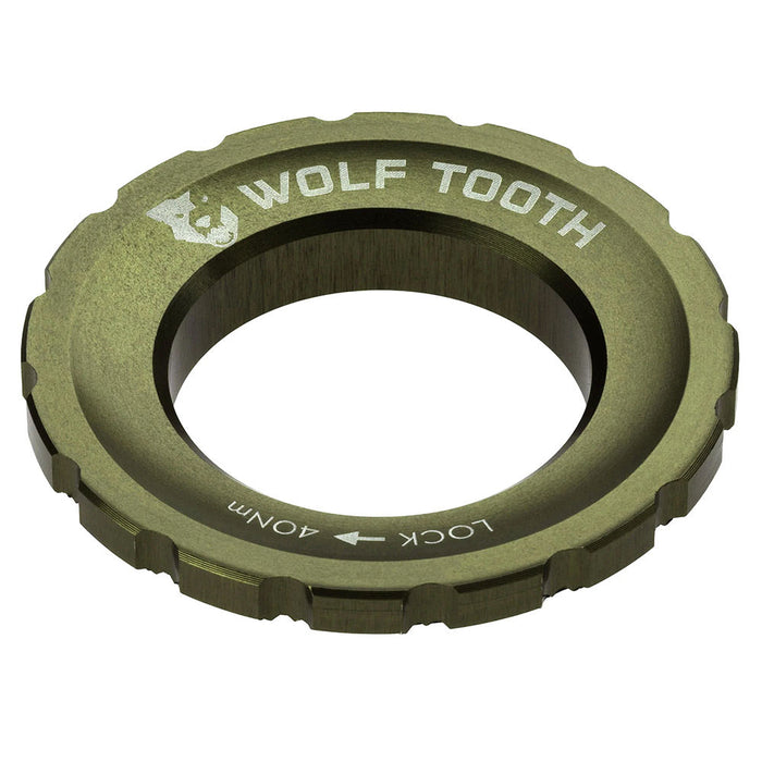 Wolf Tooth Components Centerlock Rotor Lockring, Olive