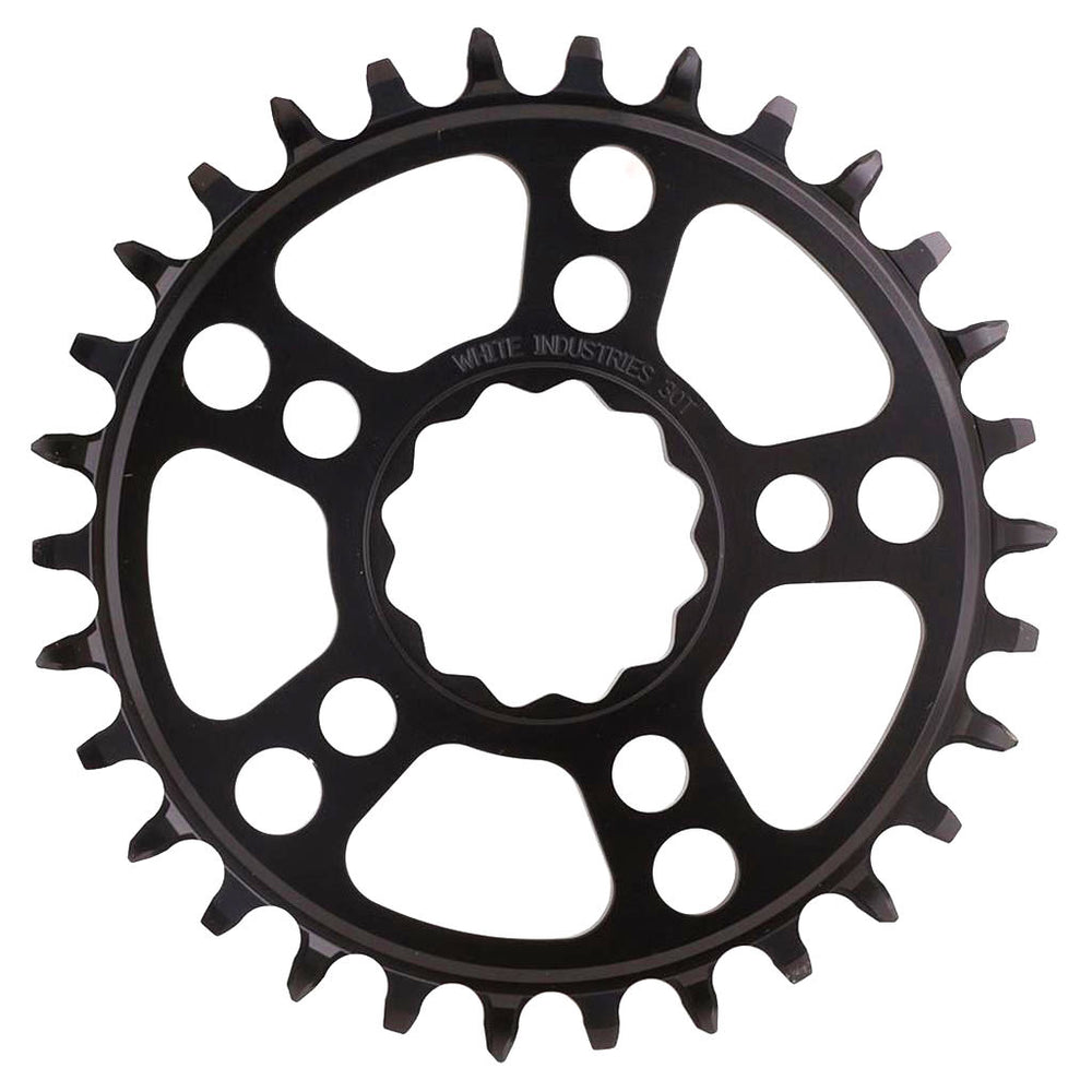 White Industries MR30 TSR 1x Chainring (0mm Offset) 30T, Black