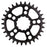 White Industries MR30 TSR 1x Chainring (0mm Offset) 30T, Black