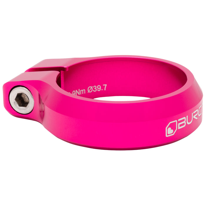 Burgtec Seat Clamp - 39.7mm Diameter - Toxic Pink