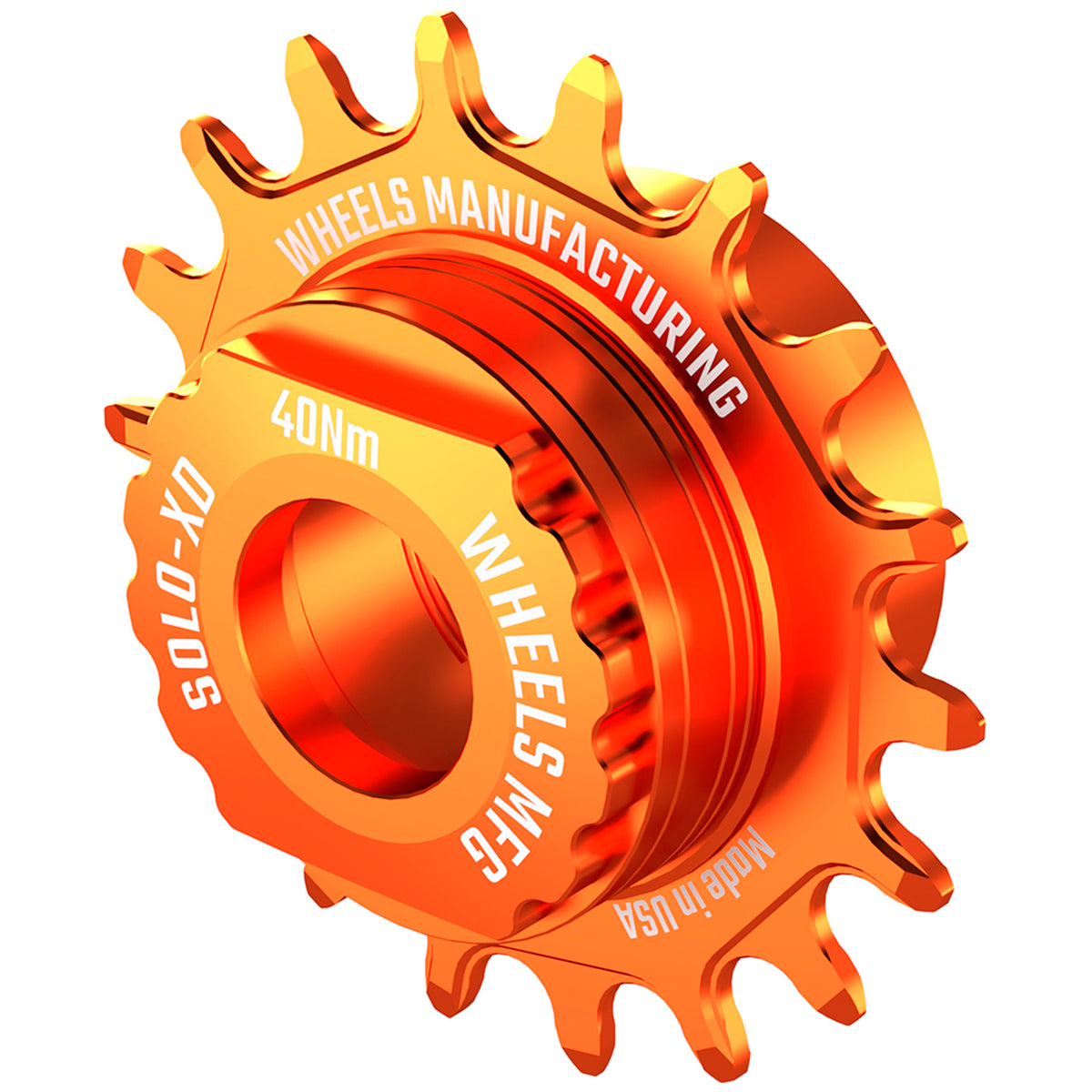 Wheels Mfg SOLO-SPLINE Singlespeed Conversion Kit, Orange — Send It Bikes