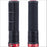 DMR Race Flangeless DeathGrip 2 Bike Grips Pair, Thin - Black/Red clamps