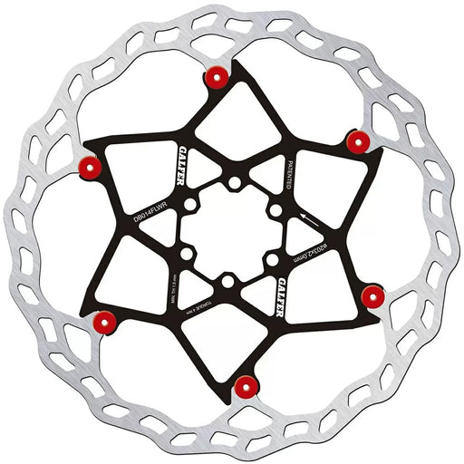 Galfer 203mm Rotor, 6-Bolt, 2.0mm, Floating Wave, Red