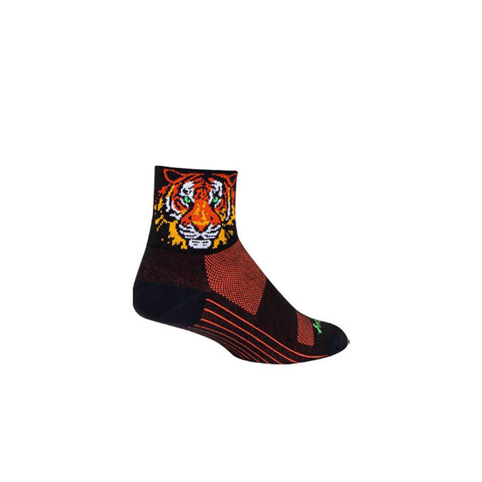 Sockguy Easy Tiger 3" Socks, 5-9, Black/Orange