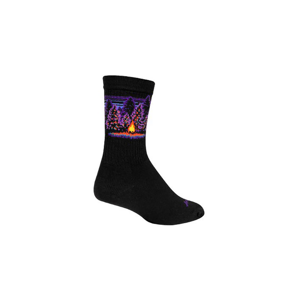Sockguy Solitude Wool Crew 6" Socks, 9-13, Black