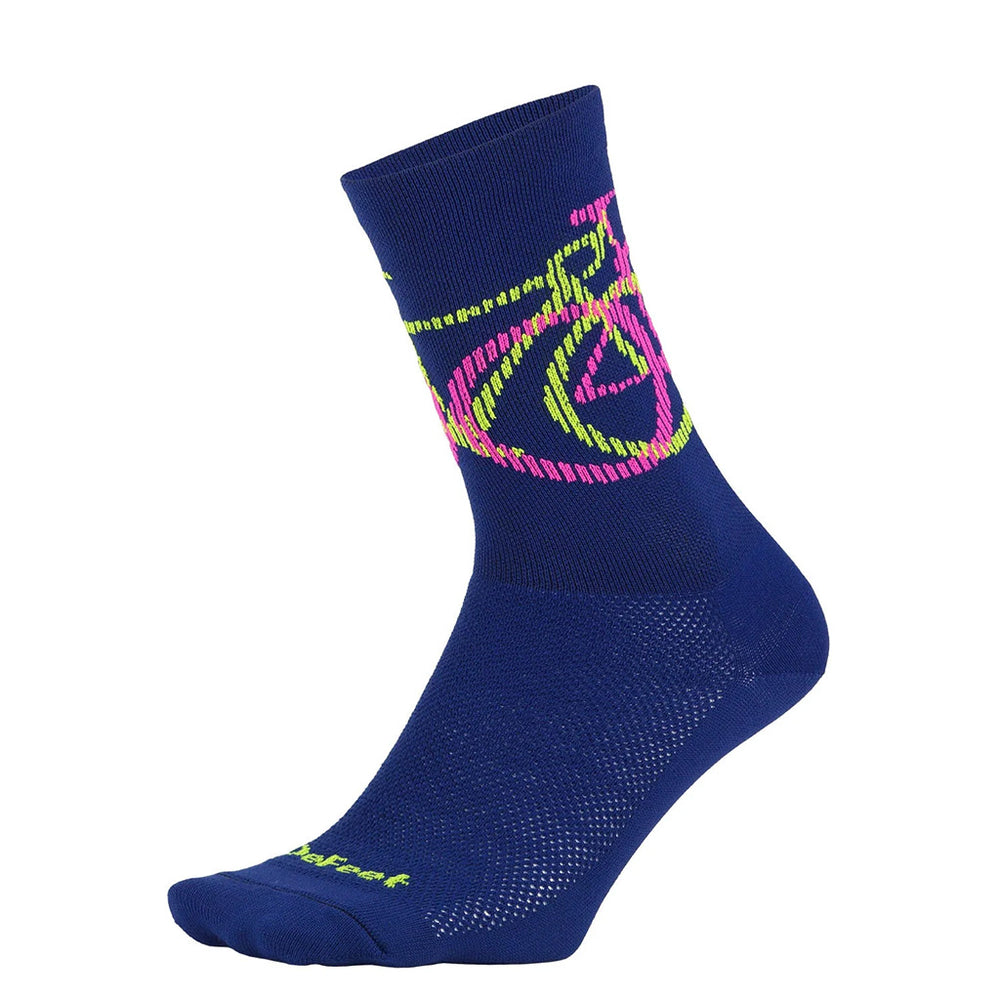 DeFeet Aireator 6" Crew Blinds Socks, 7-9, Navy
