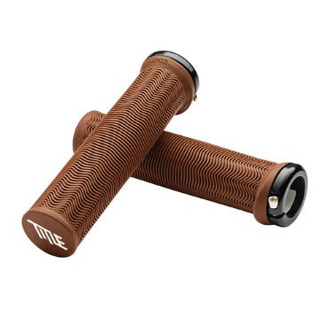 Title L01 Lock-On Grips , Brown