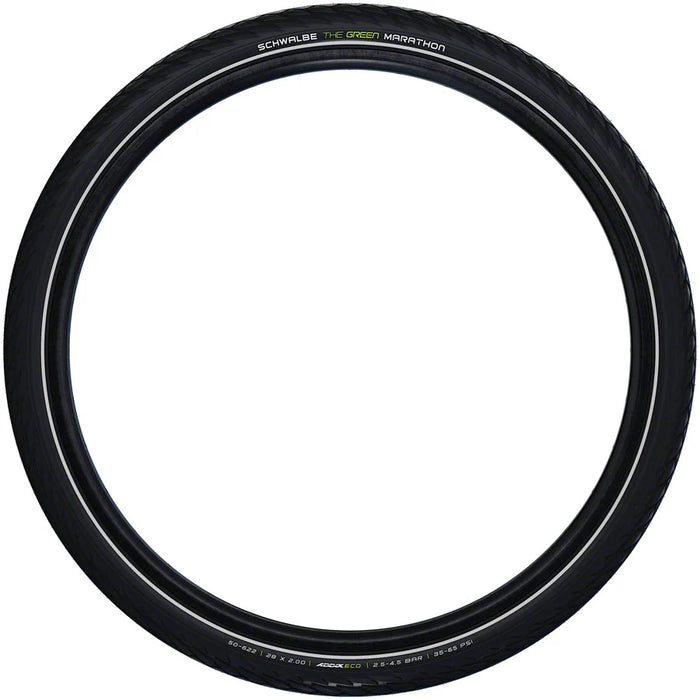 Schwalbe Green Marathon Tire - 20 x 1.50, Clincher, Wire, Black/Reflective, Performance Line, GreenGuard, TwinSkin, Addix