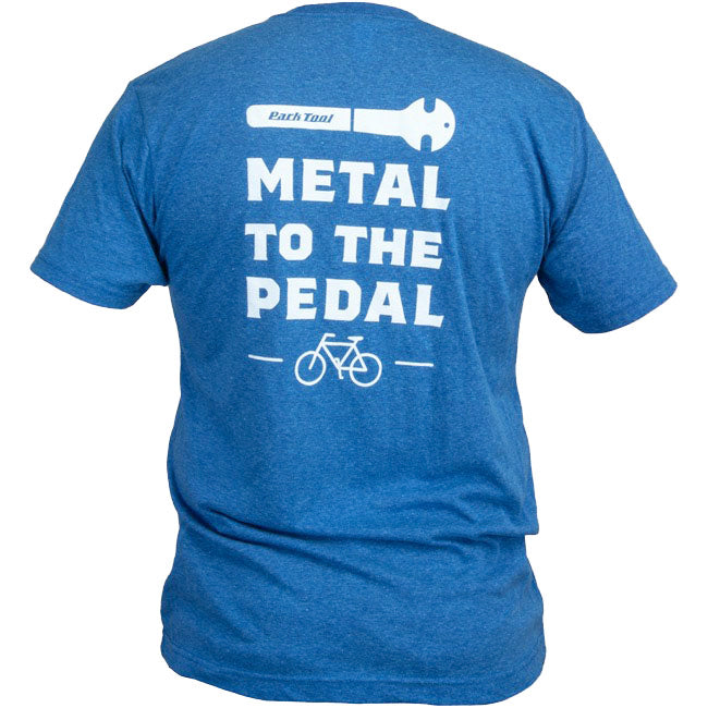 Park Tool Metal To The Pedal T-Shirt, Blue, Medium - TSM-1
