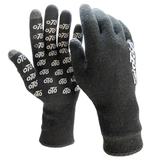 VeloToze Knitted Waterproof Cycling Gloves, Large, Black