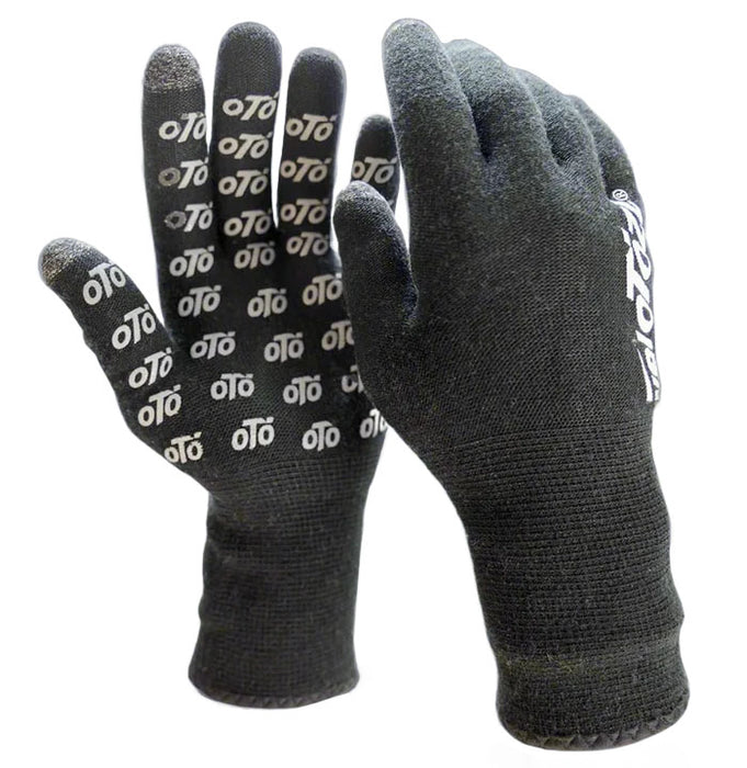 VeloToze Knitted Waterproof Cycling Gloves, Large, Black