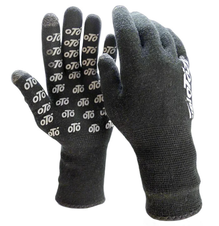 VeloToze Knitted Waterproof Cycling Gloves, Large, Black