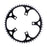 ORIGIN8 Alloy Ramped110mm 5-bolt 52T Ramped/Pinned Black/Silver Chainring