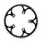 ORIGIN8 Alloy Ramped110mm 5-bolt 53T Ramped/Pinned Black/Silver Chainring