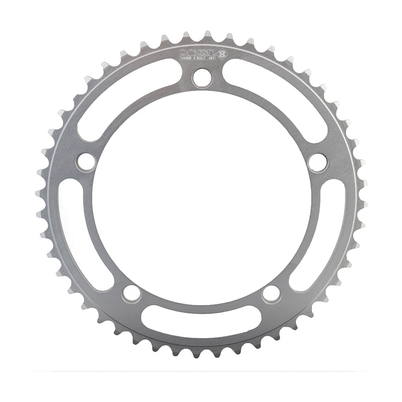 ORIGIN8 Alloy Classic144mm 5-bolt 48T 6061-T6 Silver Chainring