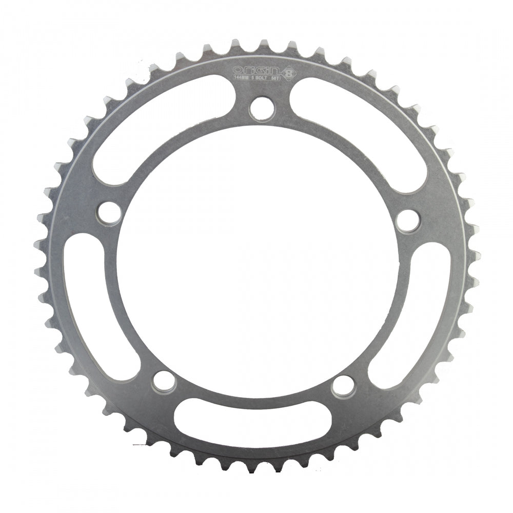 ORIGIN8 Alloy Classic144mm 5-bolt 50T 6061-T6 Silver Chainring