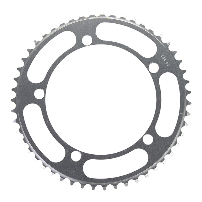 ORIGIN8 Alloy Classic144mm 5-bolt 51T 6061-T6 Silver Chainring