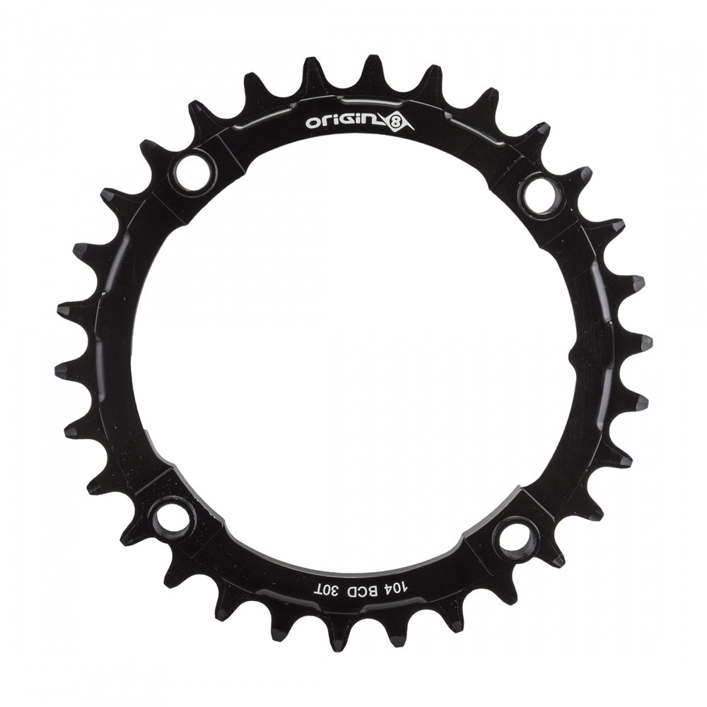 ORIGIN8 Holdfast 1x 104mm BCD 104mm 4-bolt 30T 7075AL Black Chainring