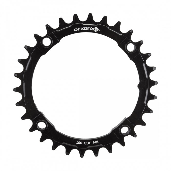 ORIGIN8 Holdfast 1x 104mm BCD 104mm 4-bolt 30T 7075AL Black Chainring