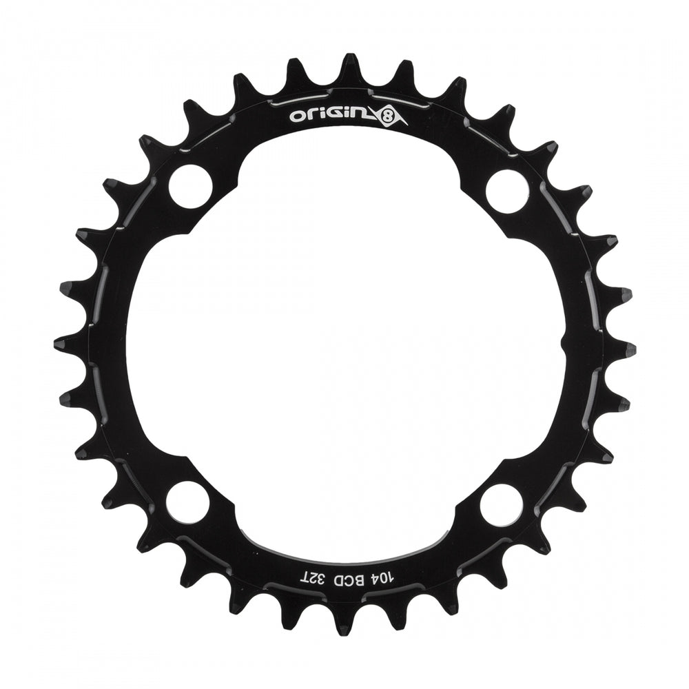 ORIGIN8 Holdfast 1x 104mm BCD 104mm 4-bolt 32T 7075AL Black Chainring