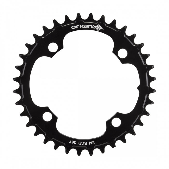 ORIGIN8 Holdfast 1x 104mm BCD 104mm 4-bolt 36T 7075AL Black Chainring