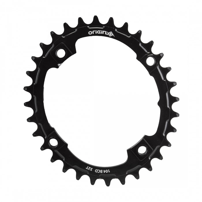 ORIGIN8 Holdfast Oval 1x 104mm BCD 104mm 4-bolt 32T 7075AL Black Chainring