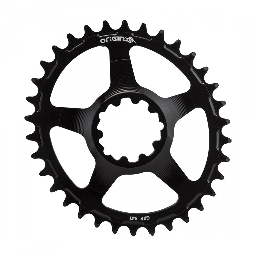 ORIGIN8 Holdfast Oval Direct 1x GXP Direct Mount 34T 7075AL Black Chainring