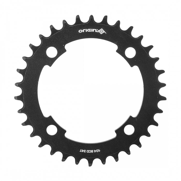 ORIGIN8 Thruster 104mm BCD 1x 104mm 4-Bolt 34T AL6061 Black Chainring