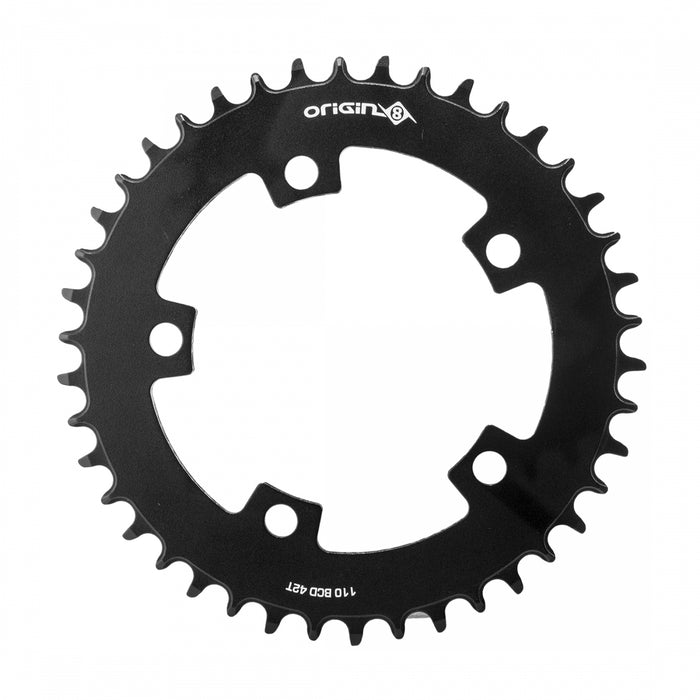 ORIGIN8 Thruster 110mm BCD 1x 110mm 5-Bolt 42T AL6061 Black Chainring