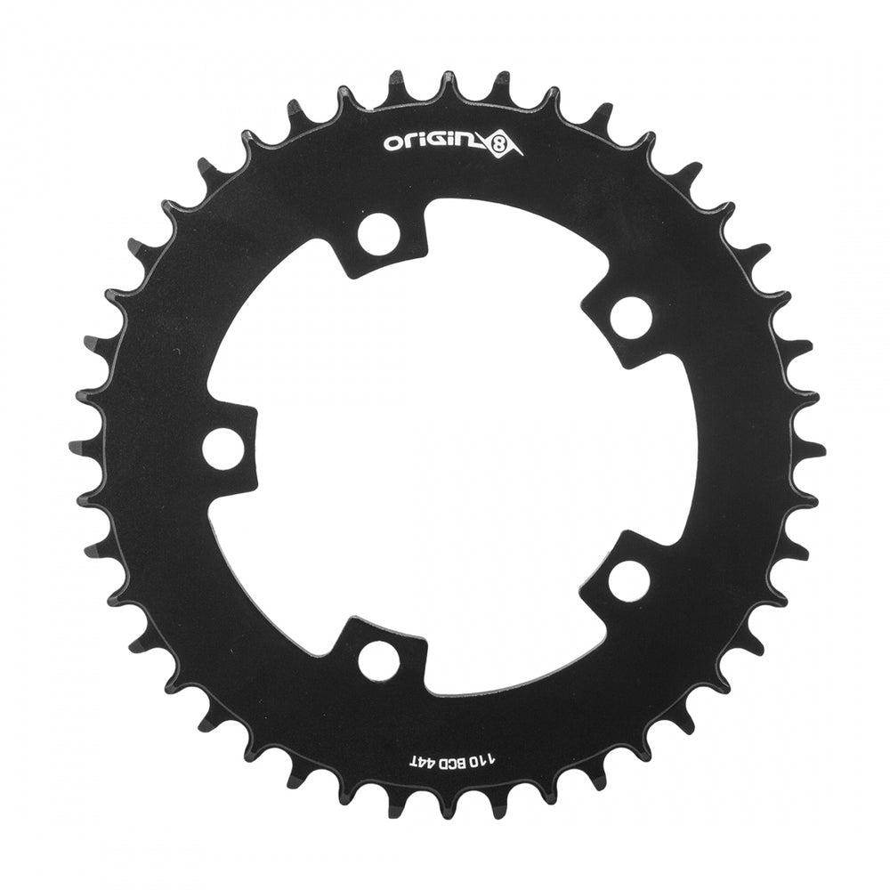 ORIGIN8 Thruster 110mm BCD 1x 110mm 5-Bolt 44T AL6061 Black Chainring